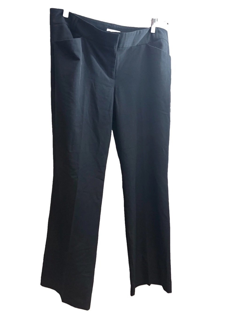 🔥🏷️Van Heusen Woman Black Pockets Stretch Straight Leg Trouser  Size 14